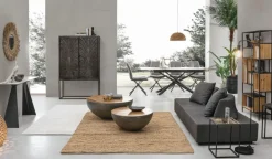 DIVANO IN TESSUTO PER ESTERNO ANTRACITE - PIPER