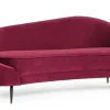 DIVANO IN VELLUTO COLOR WINE - SERAPHIN