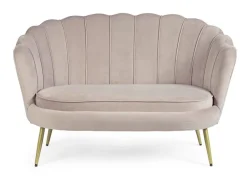 DIVANO IN VELLUTO GRIGIO CHIARO - GILIOLA