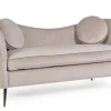 DIVANO IN VELLUTO GRIGIO CHIARO - CANDIS