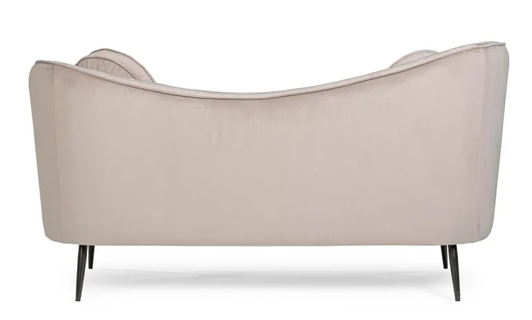 DIVANO IN VELLUTO GRIGIO CHIARO - CANDIS