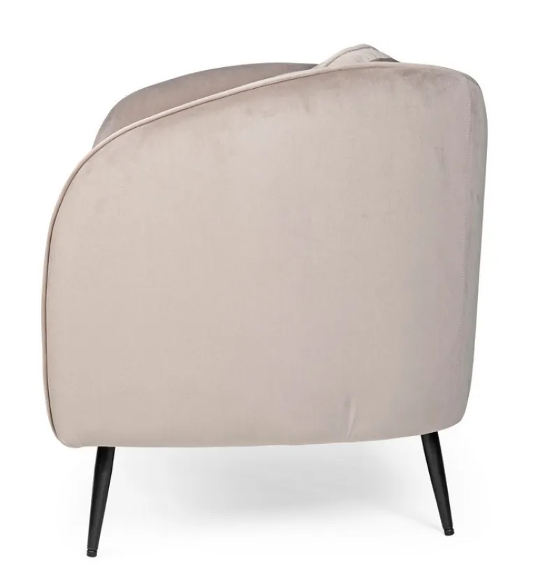 DIVANO IN VELLUTO GRIGIO CHIARO - CANDIS