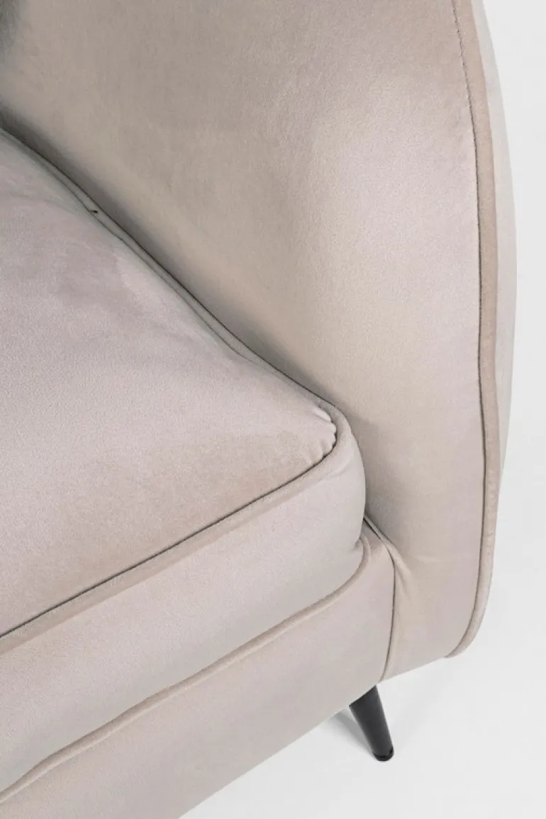 DIVANO IN VELLUTO GRIGIO CHIARO - CANDIS