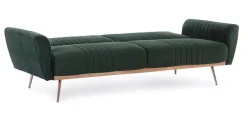 DIVANO LETTO IN VELLUTO VERDE SCURO - JOHNNY