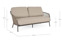 DIVANO 2-3P C-C IVISSA ANTRACITE