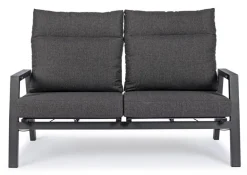 DIVANO RECLINABILE IN ALLUMINIO ANTRACITE JX55 - KLEDI