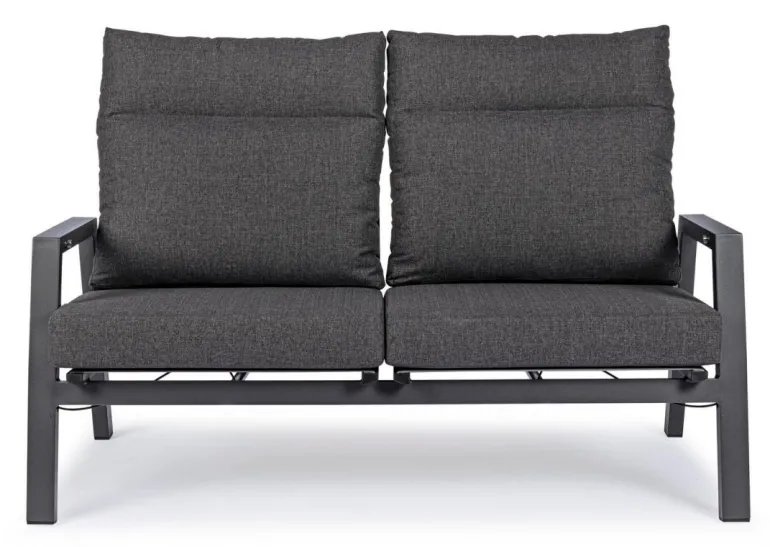 DIVANO RECLINABILE IN ALLUMINIO ANTRACITE JX55 - KLEDI