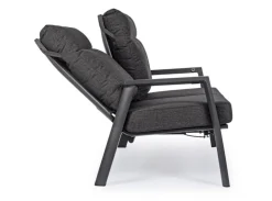 DIVANO RECLINABILE IN ALLUMINIO ANTRACITE JX55 - KLEDI