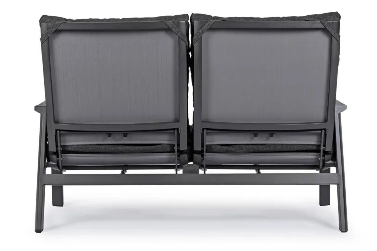 DIVANO RECLINABILE IN ALLUMINIO ANTRACITE JX55 - KLEDI