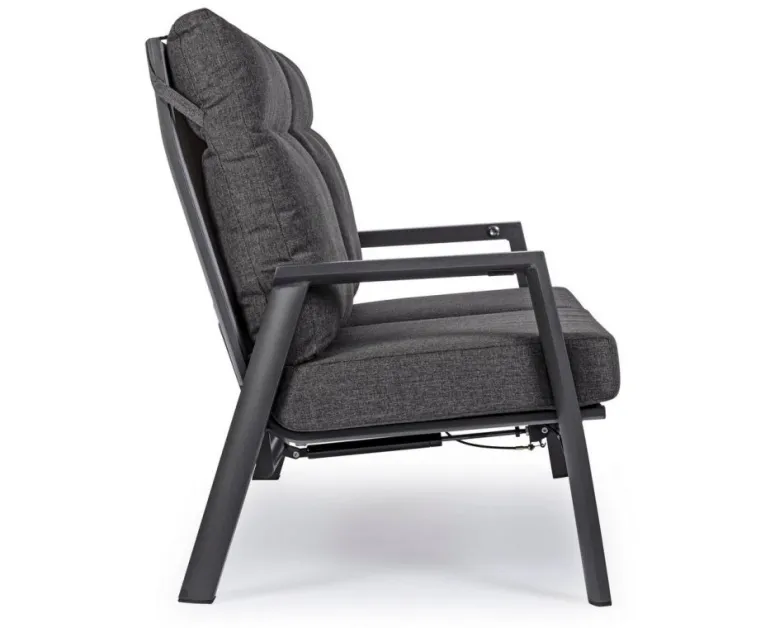 DIVANO RECLINABILE IN ALLUMINIO ANTRACITE JX55 - KLEDI