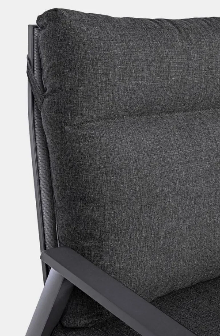 DIVANO RECLINABILE IN ALLUMINIO ANTRACITE JX55 - KLEDI