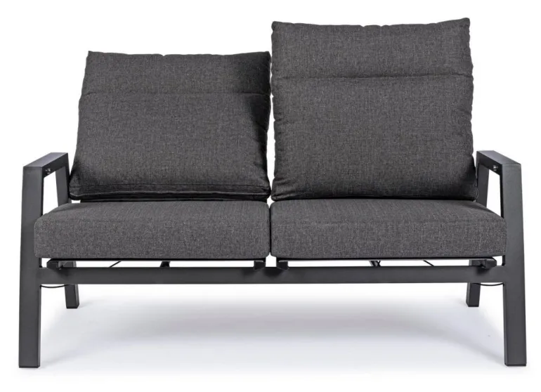 DIVANO RECLINABILE IN ALLUMINIO ANTRACITE JX55 - KLEDI
