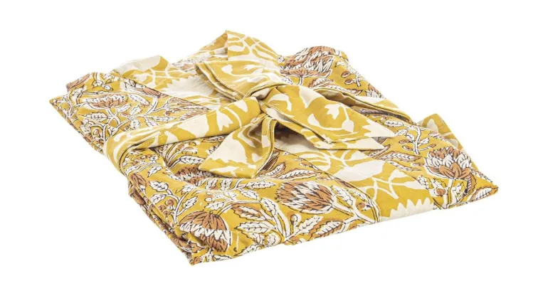 KIMONO CHAMBERY OCRA C-FIORE ROSSO