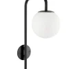 LAMPADA APPLIQUE DELPHINE TO NERO H50