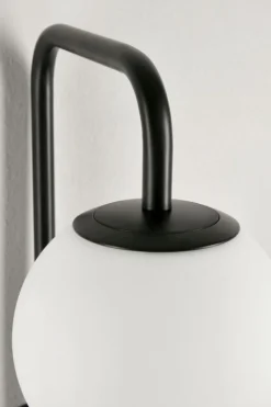 LAMPADA APPLIQUE DELPHINE TO NERO H50