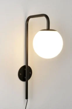 LAMPADA APPLIQUE DELPHINE TO NERO H50