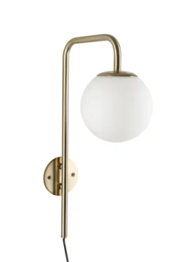 LAMPADA APPLIQUE DELPHINE TO DORATO H50