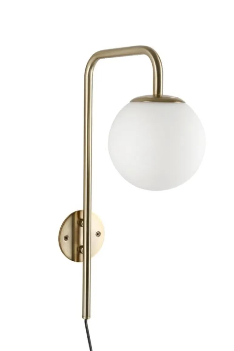 LAMPADA APPLIQUE DELPHINE TO DORATO H50