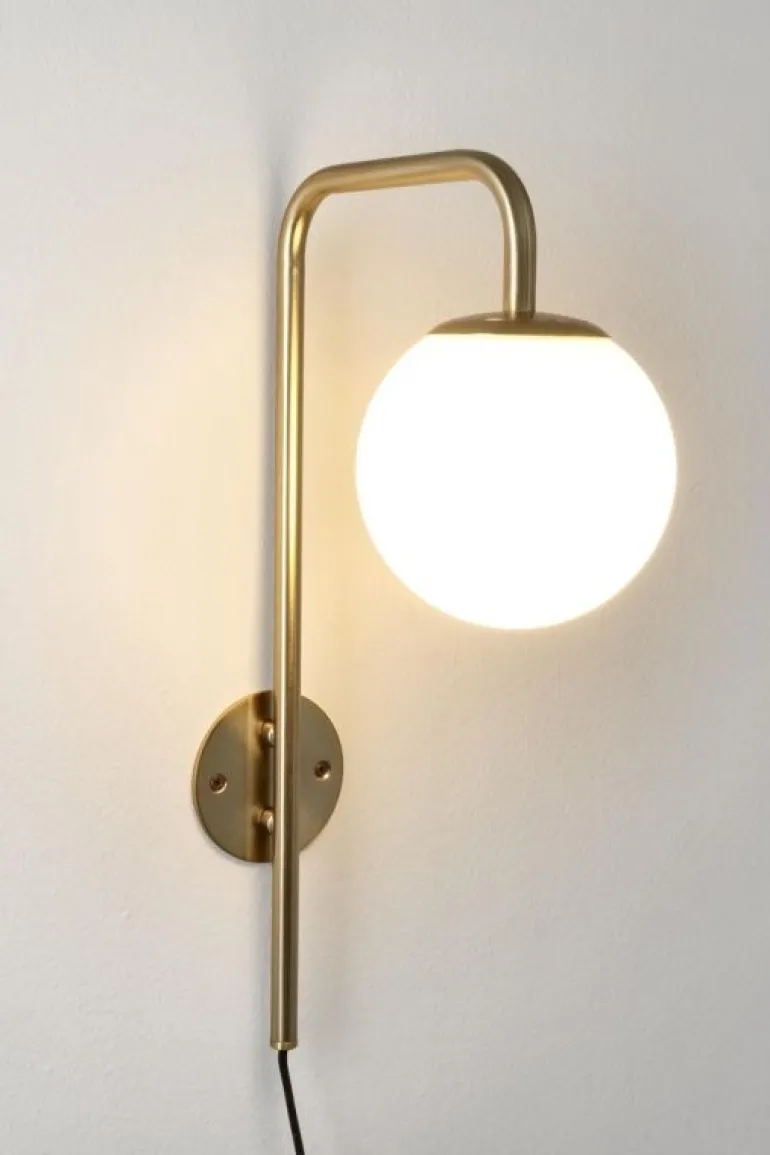 LAMPADA APPLIQUE DELPHINE TO DORATO H50