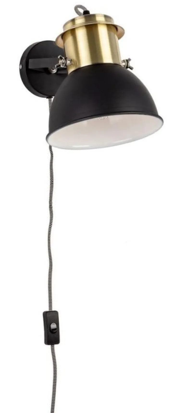LAMPADA PARETE BROOKLYN OTTONE-NERO OP