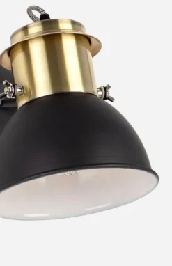 LAMPADA PARETE BROOKLYN OTTONE-NERO OP