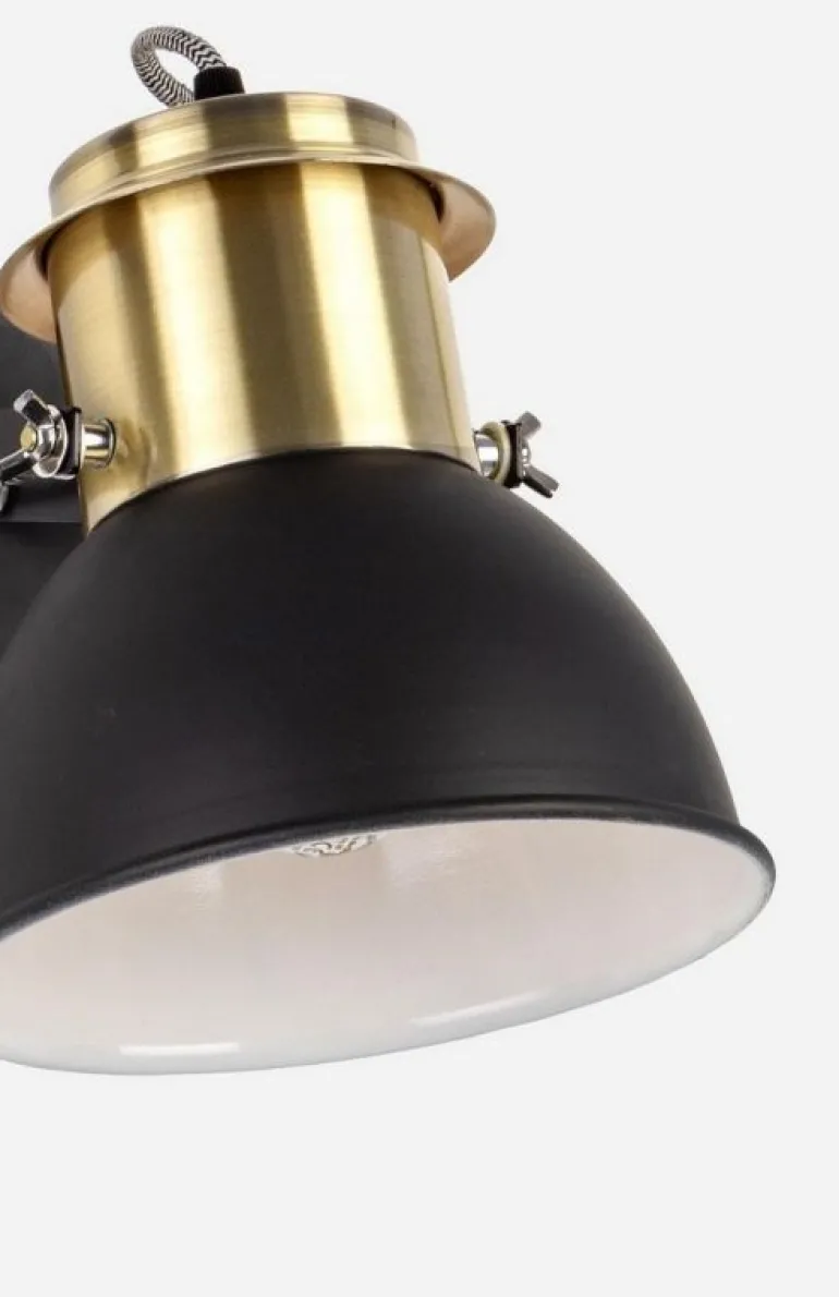 LAMPADA PARETE BROOKLYN OTTONE-NERO OP