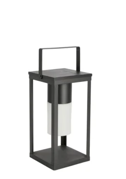 LAMPADA SOLAR LED QU NERO C-MANICO H38