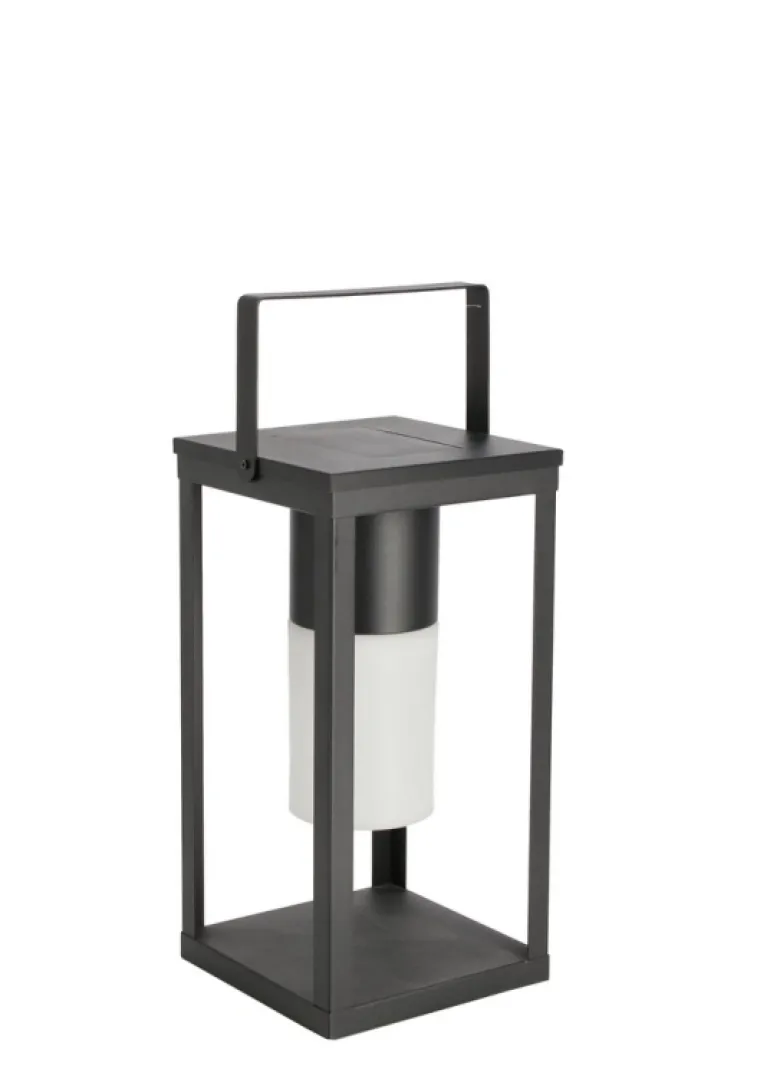 LAMPADA SOLAR LED QU NERO C-MANICO H38