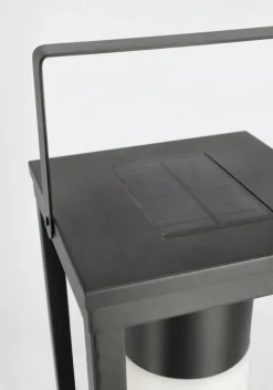 LAMPADA SOLAR LED QU NERO C-MANICO H75