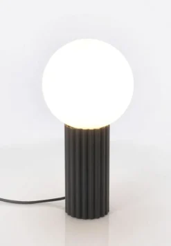 LAMPADA TAV. DELPHINE TONDO NERO H30