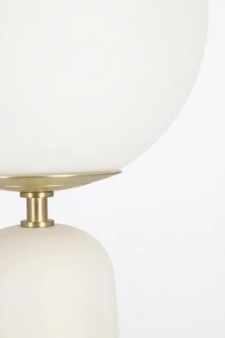 LAMPADA TAV. DELPHINE TONDO BIANCO H51