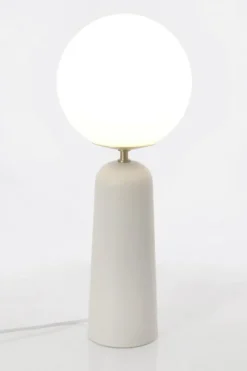 LAMPADA TAV. DELPHINE TONDO BIANCO H51