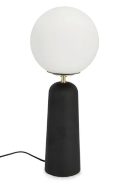 LAMPADA TAV. DELPHINE TONDO NERO H51