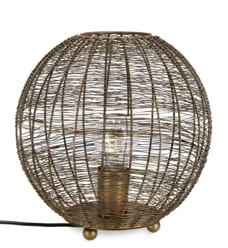 LAMPADA TAVOLO INAY TONDO DORATO D26