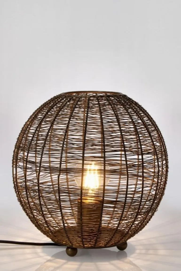 LAMPADA TAVOLO INAY TONDO DORATO D26