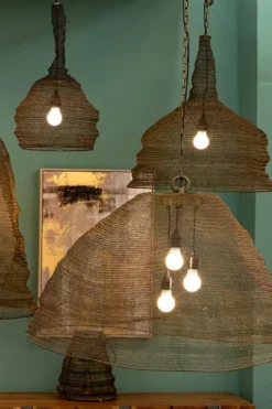 LAMPADARIO AMISH FLAT BRASS