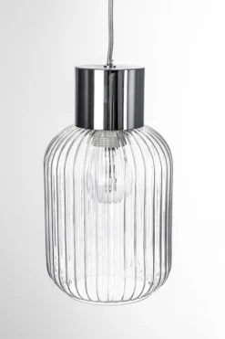 LAMPADARIO 1LUCE SHOWY TRASP-ARGENTO