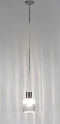 LAMPADARIO 1LUCE SHOWY TRASP-ARGENTO