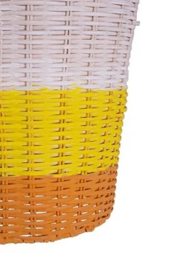 LAMPADARIO SUN RATTAN GIALLO-ARANCIO