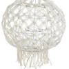 LANTERNA MACRAME BIANCO H38