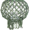 LANTERNA MACRAME VERDE H38