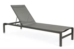 LETTINO CON RUOTE IN ALLUMINIO IMPILABILE ANTRACITE - KONNOR