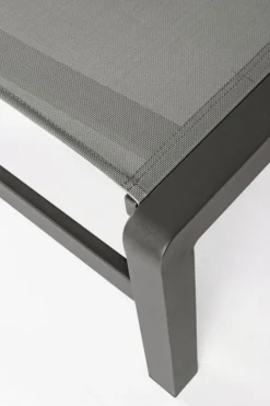 LETTINO CON RUOTE IN ALLUMINIO IMPILABILE ANTRACITE - KONNOR