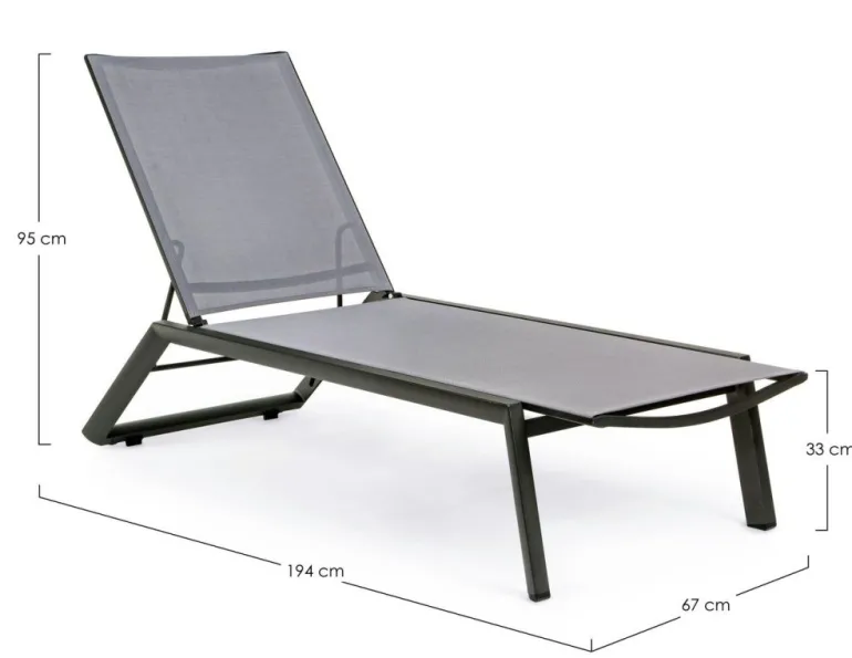 LETTINO CON RUOTE IN ALLUMINIO ANTRACITE GK52 - CRUISE