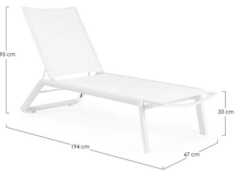 LETTINO CON RUOTE IN ALLUMINIO BIANCO GK50 - CRUISE