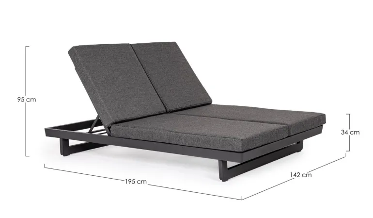 LETTINO DOPPIO IN ALLUMINIO ANTRACITE WG21 - INFINITY