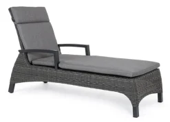 LETTINO RECLINABILE CON CUSCINI ANTRACITE JX55 - BRITTON