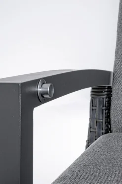 LETTINO RECLINABILE CON CUSCINI ANTRACITE JX55 - BRITTON