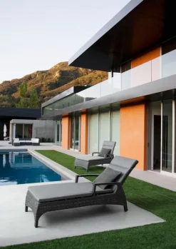 LETTINO RECLINABILE CON CUSCINI ANTRACITE JX55 - BRITTON