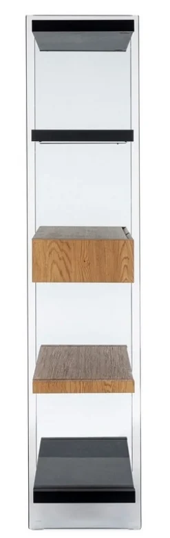 LIBRERIA 2 CASSETTI NERA - LINE WOOD